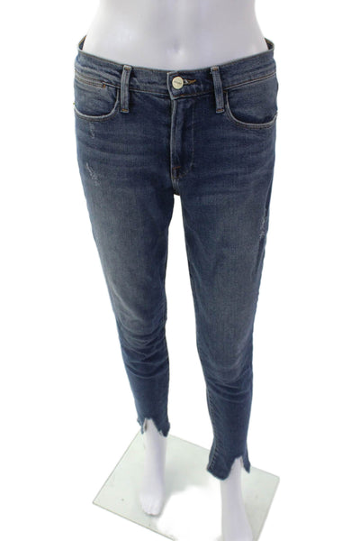Frame Denim Womens Skinny Jeans Blue Size 27
