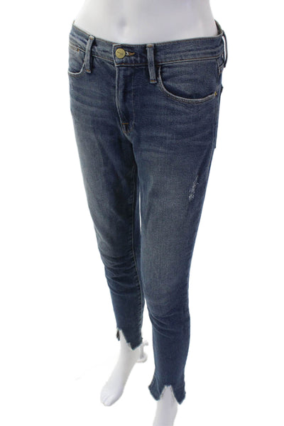 Frame Denim Womens Skinny Jeans Blue Size 27