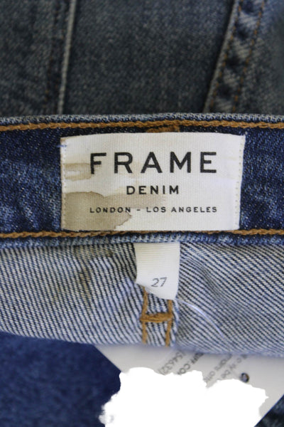 Frame Denim Womens Skinny Jeans Blue Size 27