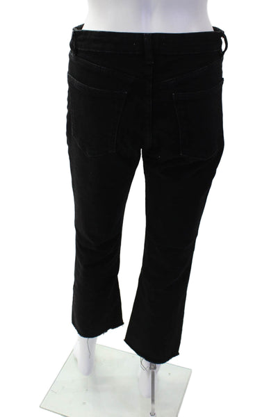 Zara Womens Denim 5 Pocket Straight Leg Jeans Black Size 6