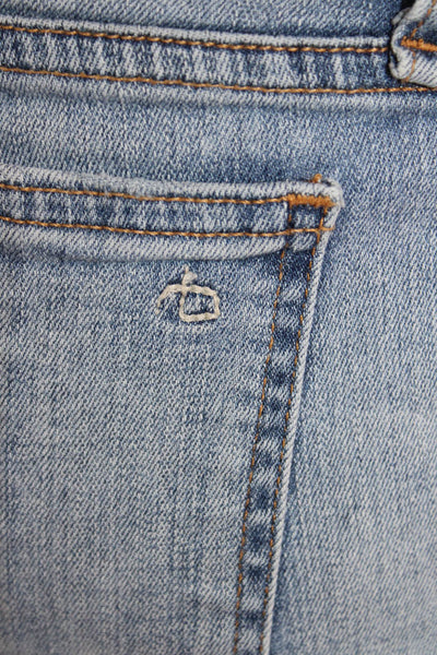 Rag & Bone Jean Womens Cotton Skinny Jeans Light Blue Size 28