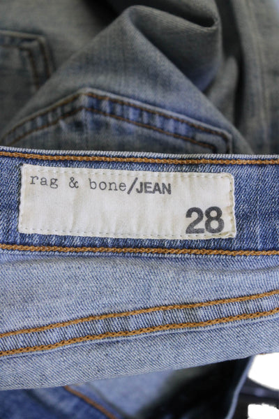 Rag & Bone Jean Womens Cotton Skinny Jeans Light Blue Size 28