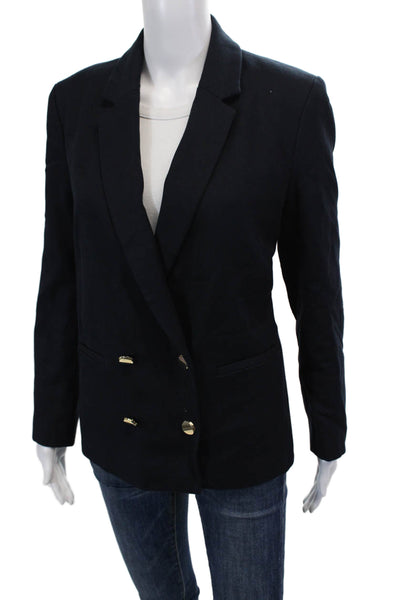 Zara Basic Collection Womens Double Breasted Blazer Blue Size M
