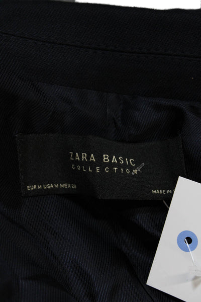 Zara Basic Collection Womens Double Breasted Blazer Blue Size M