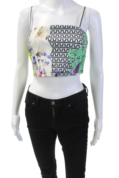 Clover Canyon Womens Abstract Print Cropped Top Multicolor Size M