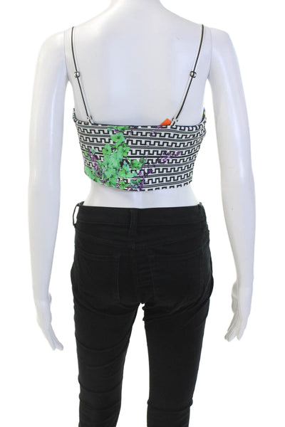 Clover Canyon Womens Abstract Print Cropped Top Multicolor Size M