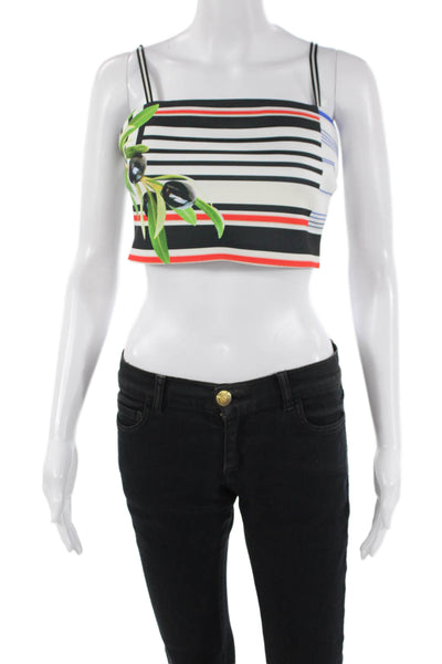 Clover Canyon Womens Abstract Print Cropped Tank Top Multicolor Size L