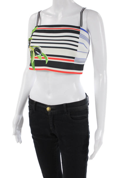 Clover Canyon Womens Abstract Print Cropped Tank Top Multicolor Size L