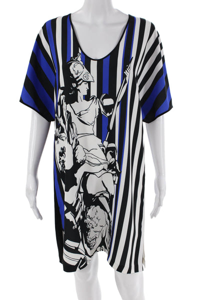 Clover Canyon Womens Graphic Print Short Sleeve T-Shirt Dress Multicolor Size M