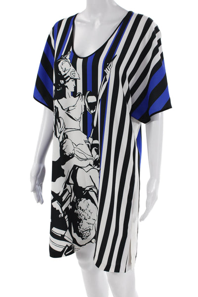 Clover Canyon Womens Graphic Print Short Sleeve T-Shirt Dress Multicolor Size M