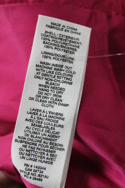 Avec Les Filles Womens Faux Leather Cropped Tank Top Pink Size Medium