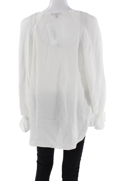 Massimo Dutti Womens Long Sleeve Blouse White M