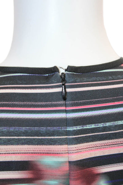Clover Canyon Womens Printed Ruffle Sleeveless Blouse Top Multicolor Size M