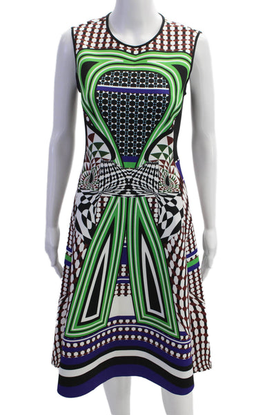 Clover Canyon Womens Printed Crew Neck Sleeveless Dress Multicolor Size M