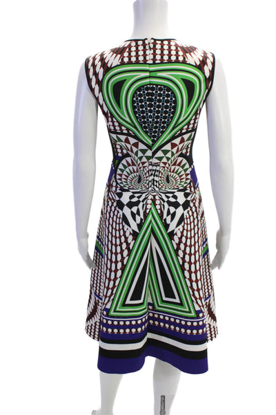 Clover Canyon Womens Printed Crew Neck Sleeveless Dress Multicolor Size M