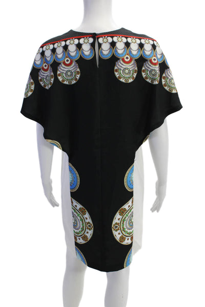 Clover Canyon Womens Graphic Print Crew Neck Layered Dress White Multi Size M