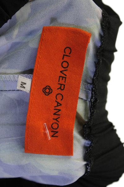 Clover Canyon Womens Floral Mix Printed Drawstring Pants Red Multi Sz M