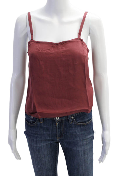 Nation LTD Womens Solid Square Neck Cami Top Brick Size M