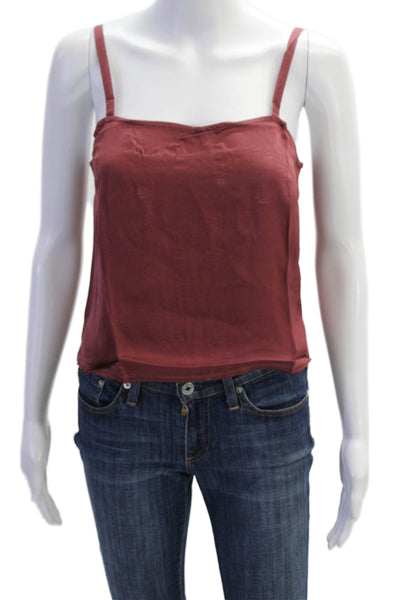 Nation LTD Womens Solid Square Neck Cami Top Brick Size S