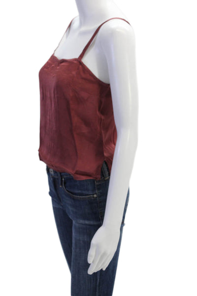Nation LTD Womens Solid Square Neck Cami Top Brick Size S