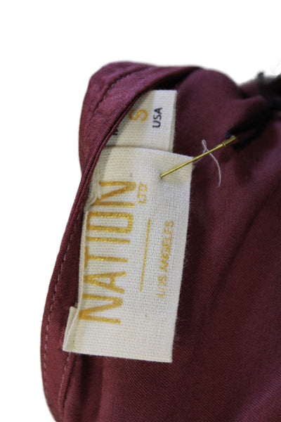 Nation LTD Womens Solid Square Neck Cami Top Brick Size S