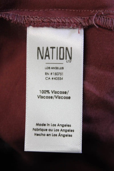 Nation LTD Womens Solid Square Neck Cami Top Brick Size S