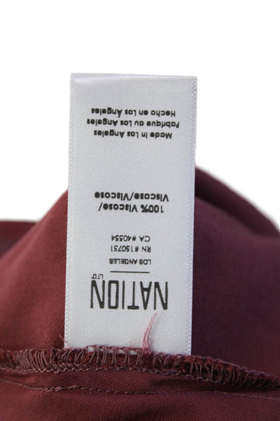 Nation LTD Womens Solid Square Neck Cami Top Brick Size L