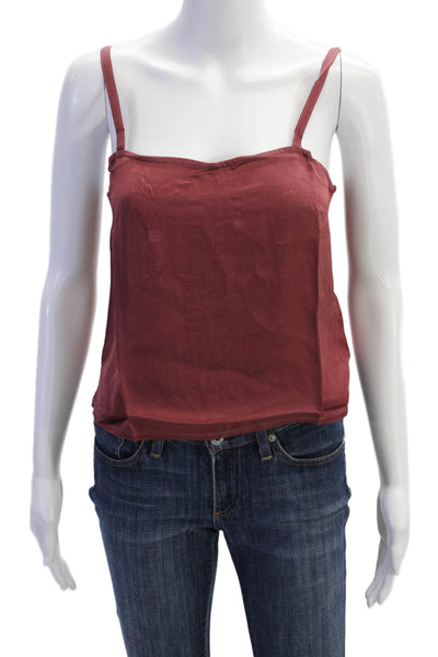 Nation LTD Womens Solid Square Neck Cami Top Brick Size XS
