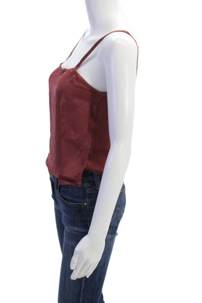 Nation LTD Womens Solid Square Neck Cami Top Brick Size XS