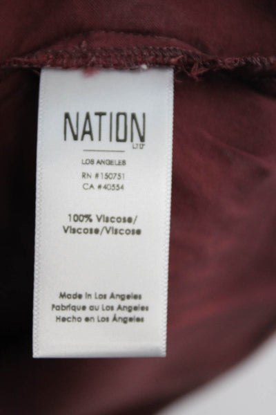 Nation LTD Womens Solid Square Neck Cami Top Brick Size XS
