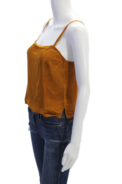 Nation LTD Womens Solid Square Neck Cami Top Mustard Size L