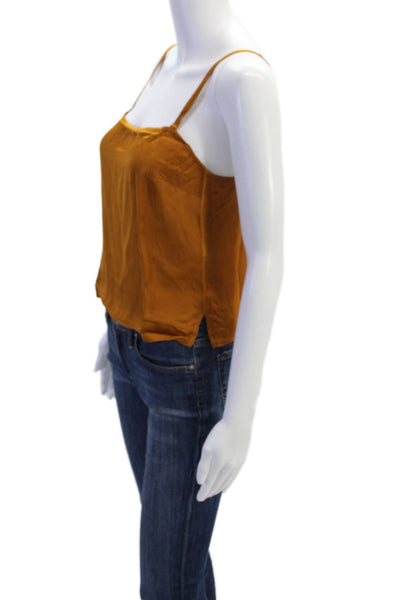Nation LTD Womens Solid Square Neck Cami Top Mustard Size S