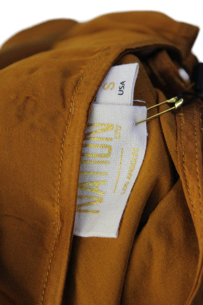 Nation LTD Womens Solid Square Neck Cami Top Mustard Size S