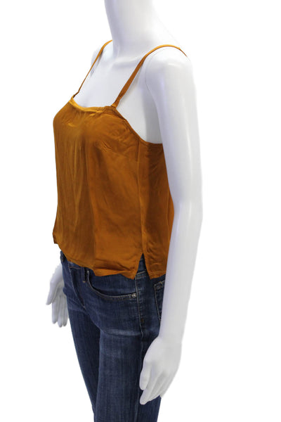 Nation LTD Womens Solid Square Neck Cami Top Mustard Size M