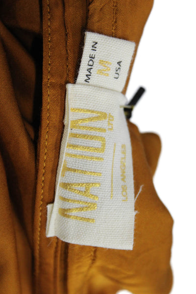 Nation LTD Womens Solid Square Neck Cami Top Mustard Size M