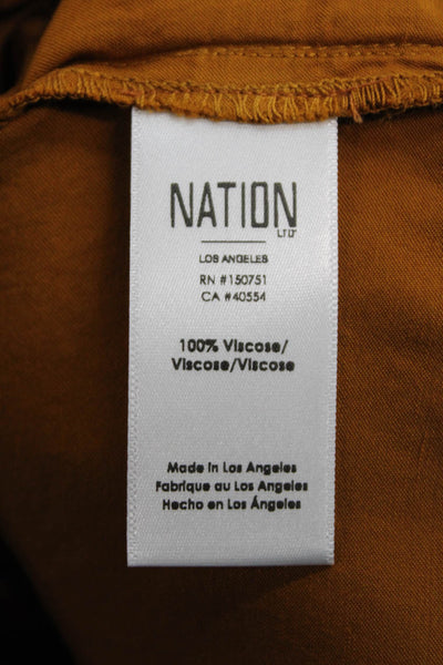 Nation LTD Womens Solid Square Neck Cami Top Mustard Size M