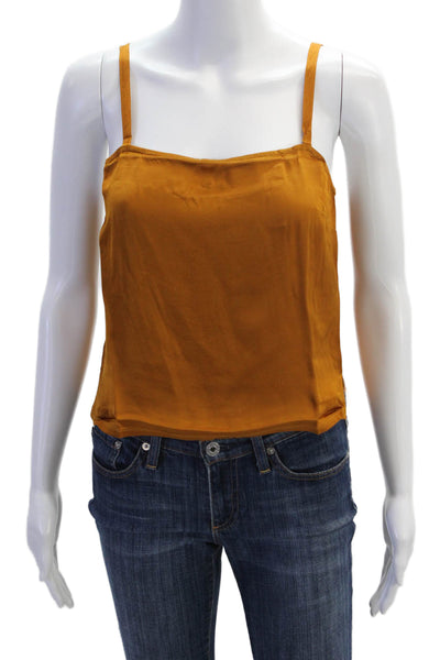 Nation LTD Womens Solid Square Neck Cami Top Mustard Size XS