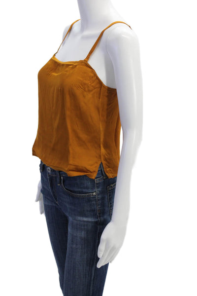 Nation LTD Womens Solid Square Neck Cami Top Mustard Size XS