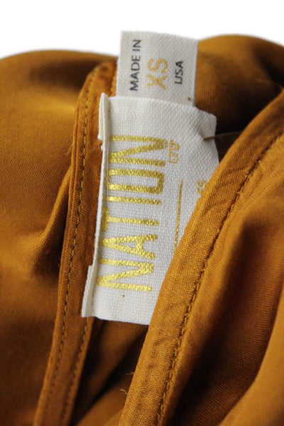 Nation LTD Womens Solid Square Neck Cami Top Mustard Size XS