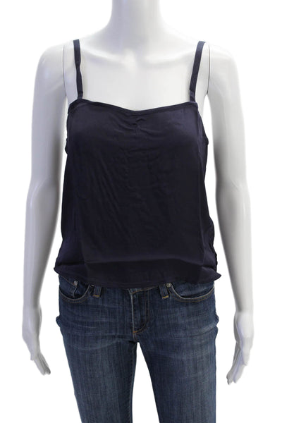 Nation LTD Womens Solid Square Neck Cami Top Navy Size M