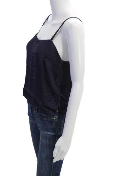 Nation LTD Womens Solid Square Neck Cami Top Navy Size M