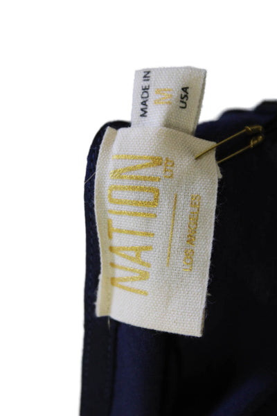 Nation LTD Womens Solid Square Neck Cami Top Navy Size M