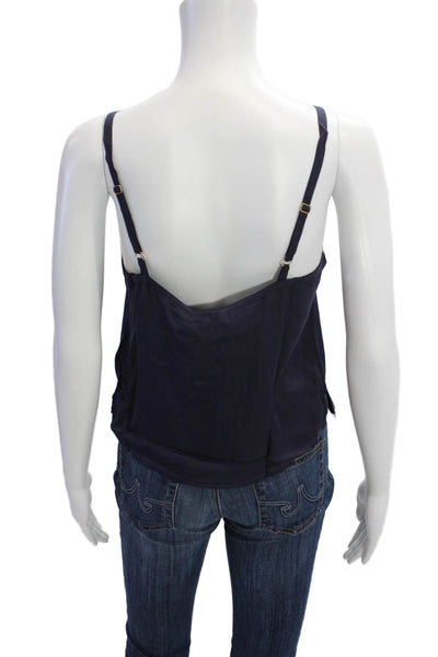 Nation LTD Womens Solid Square Neck Cami Top Navy Size L