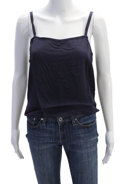 Nation LTD Womens Solid Square Neck Cami Top Navy Size S