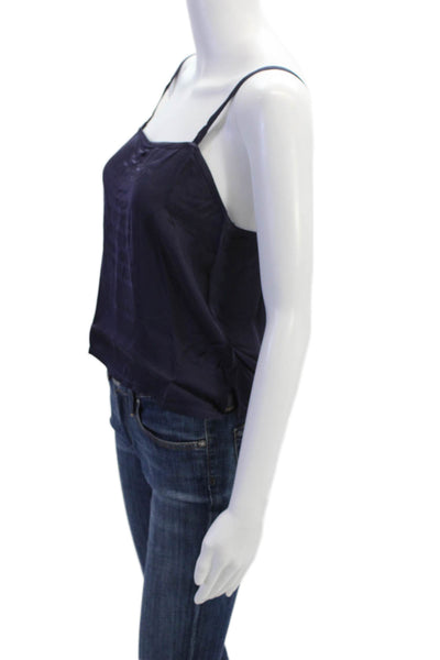 Nation LTD Womens Solid Square Neck Cami Top Navy Size S