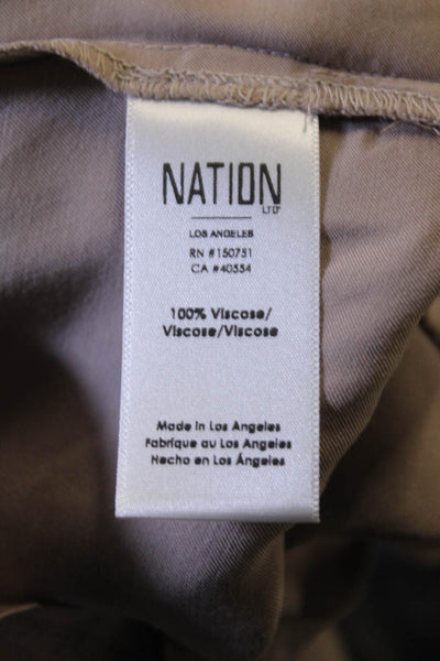 Nation LTD Womens Solid Square Neck Cami Top Blush Size L