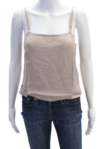 Nation LTD Womens Solid Square Neck Cami Top Blush Size M