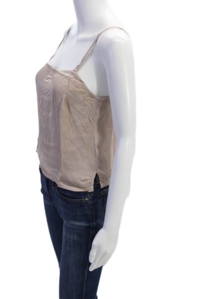 Nation LTD Womens Solid Square Neck Cami Top Blush Size M