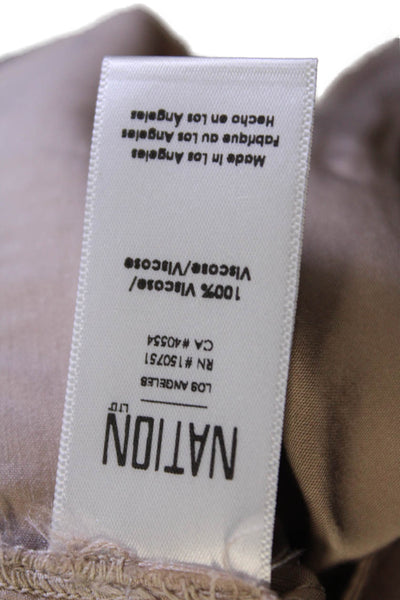 Nation LTD Womens Solid Square Neck Cami Top Blush Size M