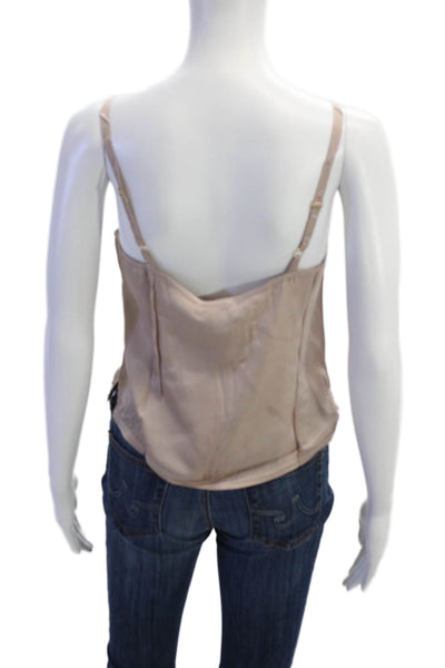 Nation LTD Nation LTD Womens Solid Square Neck Cami Top Blush Size XS